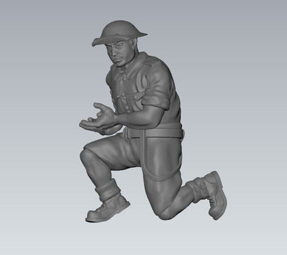 WWII British 8th Army Generic Gun Crew British Various Scales Historical Wargaming