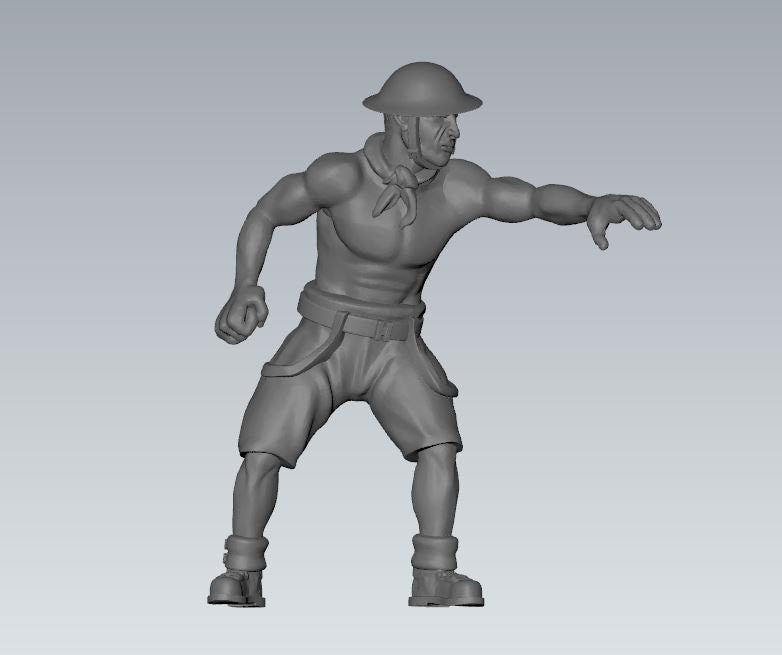 WWII British 8th Army Generic Gun Crew British Various Scales Historical Wargaming