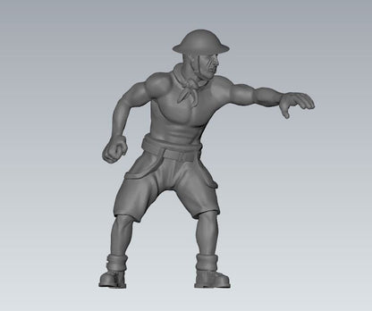 WWII British 8th Army Generic Gun Crew British Various Scales Historical Wargaming