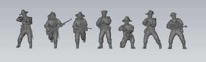 WWII Australian Combat Squad (7 models) Various Scales Historical Wargaming