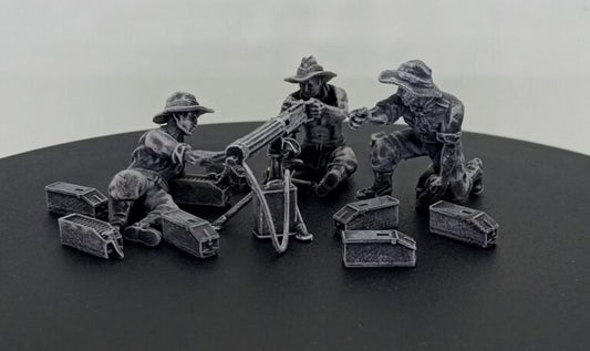 WWII Australian Vickers 303 MMG with Crew (3 models) Various Scales Historical Wargaming