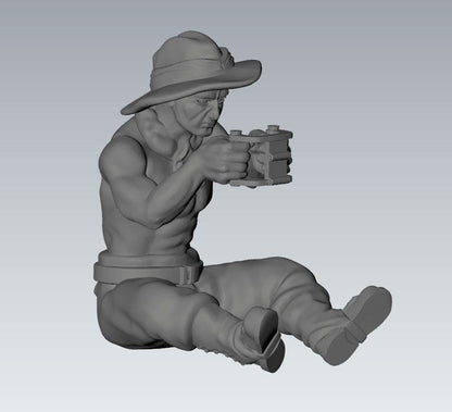 WWII Australian Vickers 303 MMG with Crew (3 models) Various Scales Historical Wargaming