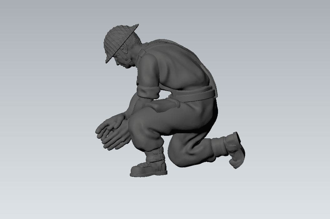 WWII British 3 Inch Mortar with Crew (4 models) Various Scales Historical Wargaming