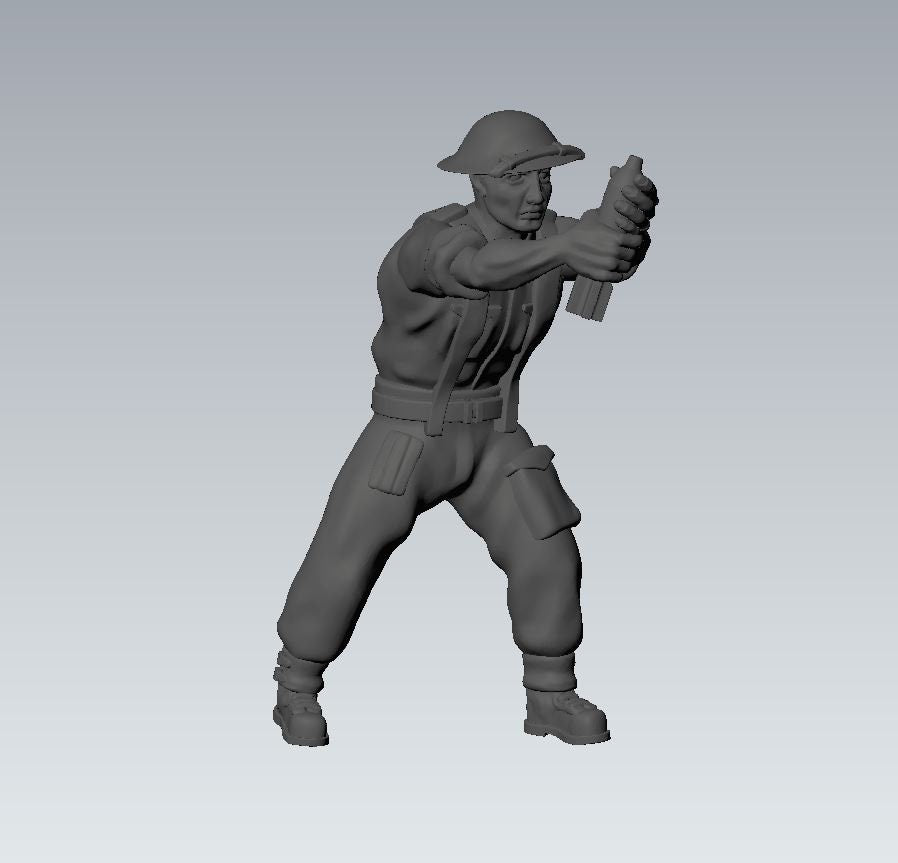 WWII British 3 Inch Mortar with Crew (4 models) Various Scales Historical Wargaming (US tariffs are pre-paid by us)
