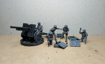 WWII British Commonwealth Generic Artillery Crew (5 models) Various Scales Historical Wargaming