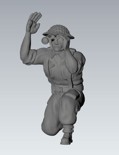 WWII British Vickers 303 MMG with Crew (3 models) Various Scales Historical Wargaming