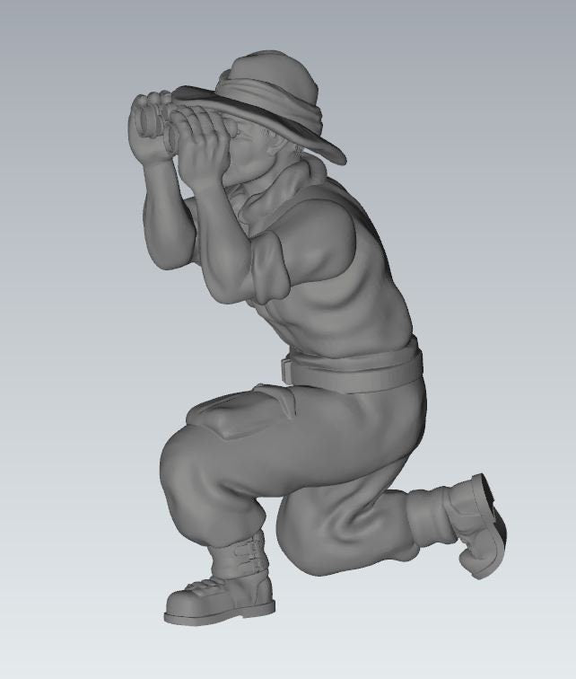 WWII Chindit 3 Inch Mortar with Crew (4 models) Various Scales Historical Wargaming