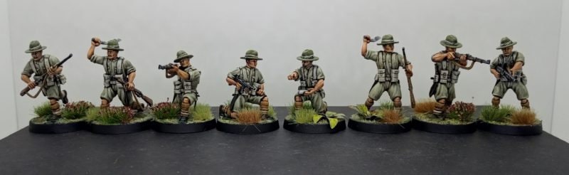 WWII Gurkha Combat Squad (8 models) Various Scales Historical Wargaming