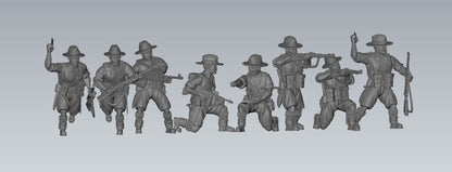 WWII Gurkha Combat Squad (8 models) Various Scales Historical Wargaming