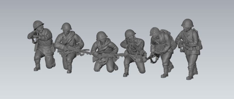 WWII Japanese Assault SNLF Squad (6 models) Various Scales Historical Wargaming (US tariffs are pre-paid by us)