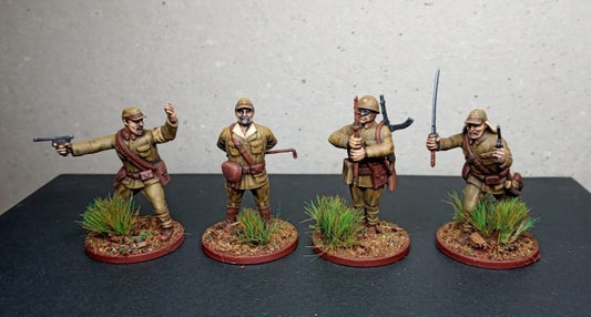 WWII Japanese HQ Officers Set (4 models) Various Scales Historical Wargaming (US tariffs are pre-paid by us)