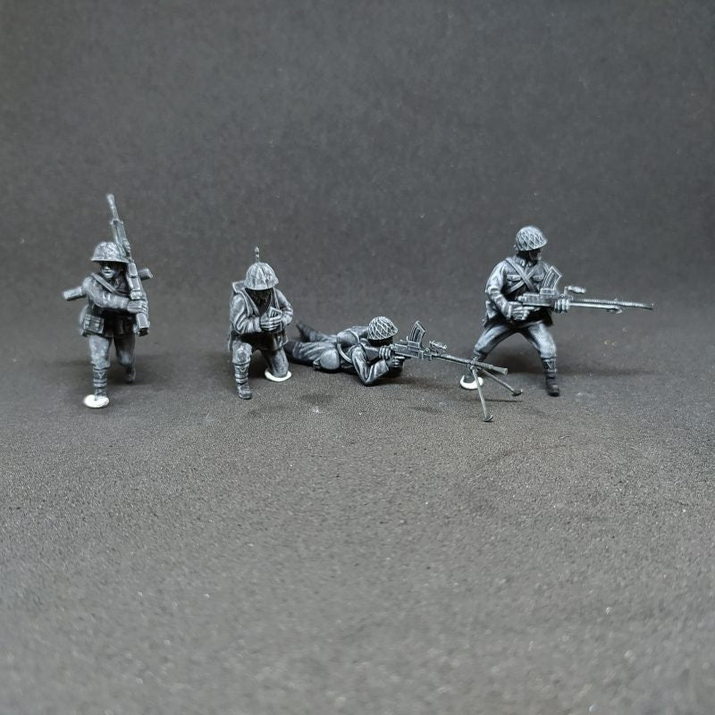 WWII Japanese LMG Team (4 models) Various Scales Historical Wargaming