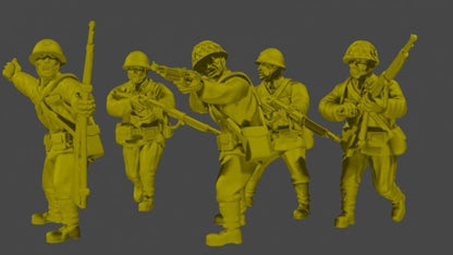 WWII Japanese Riflemen Squad (5 models) Various Scales Historical Wargaming (US tariffs are pre-paid by us)