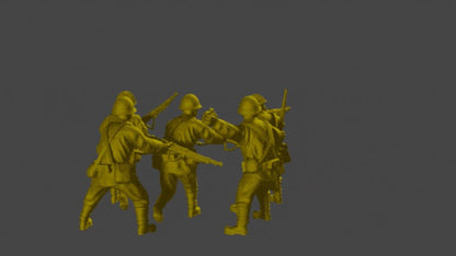 WWII Japanese Riflemen Squad (5 models) Various Scales Historical Wargaming (US tariffs are pre-paid by us)