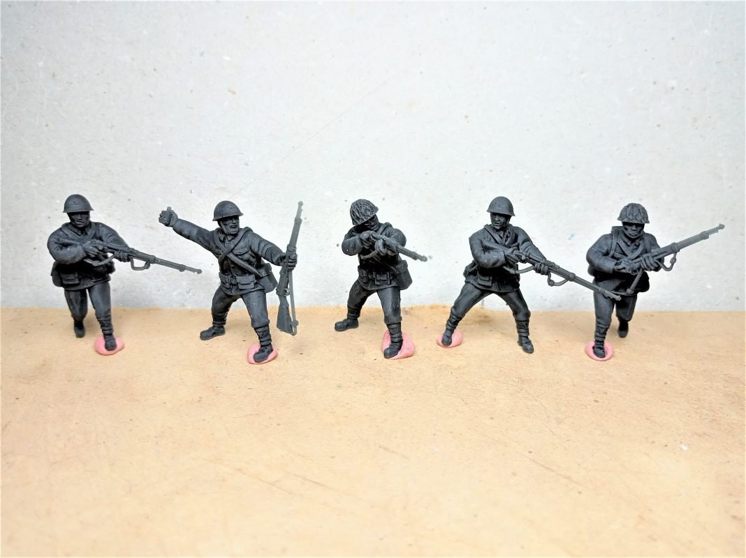 WWII Japanese Riflemen Squad (5 models) Various Scales Historical Wargaming (US tariffs are pre-paid by us)