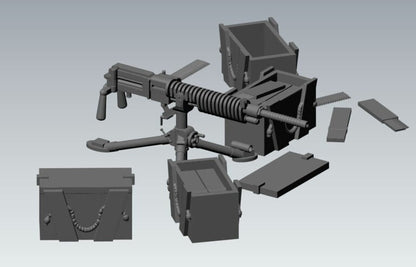 WWII Japanese SNLF MMG Type 92 And Crew (3 models) Various Scales Historical Wargaming