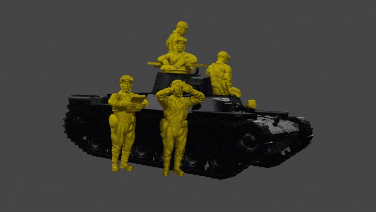 WWII Japanese Tank Crew (8 models) Various Scales Historical Wargaming