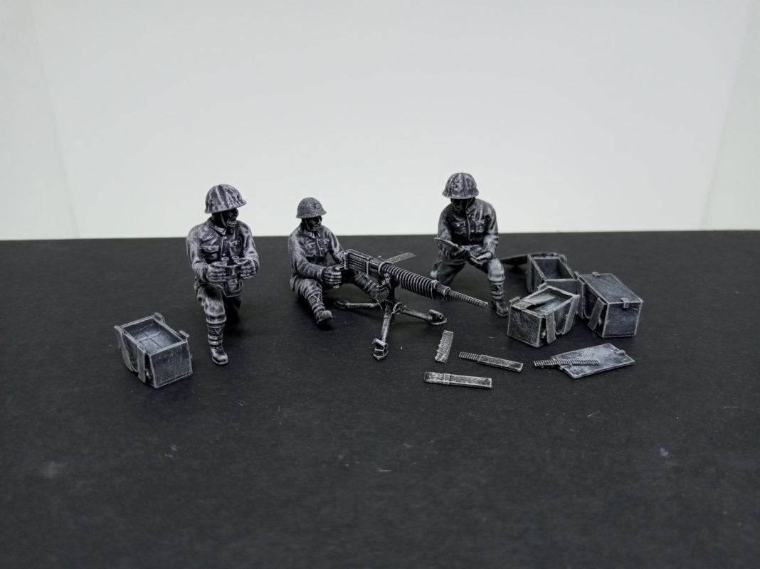 WWII Japanese Type 92 MMG Team (3 models) Various Scales Historical Wargaming