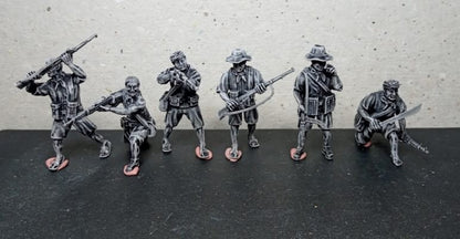WWII Asian Native Irregular Fighters (6 models) Various Scales Historical Wargaming