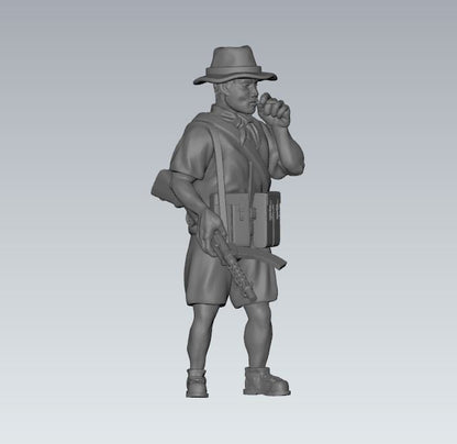 WWII Asian Native Irregular Fighters (6 models) Various Scales Historical Wargaming