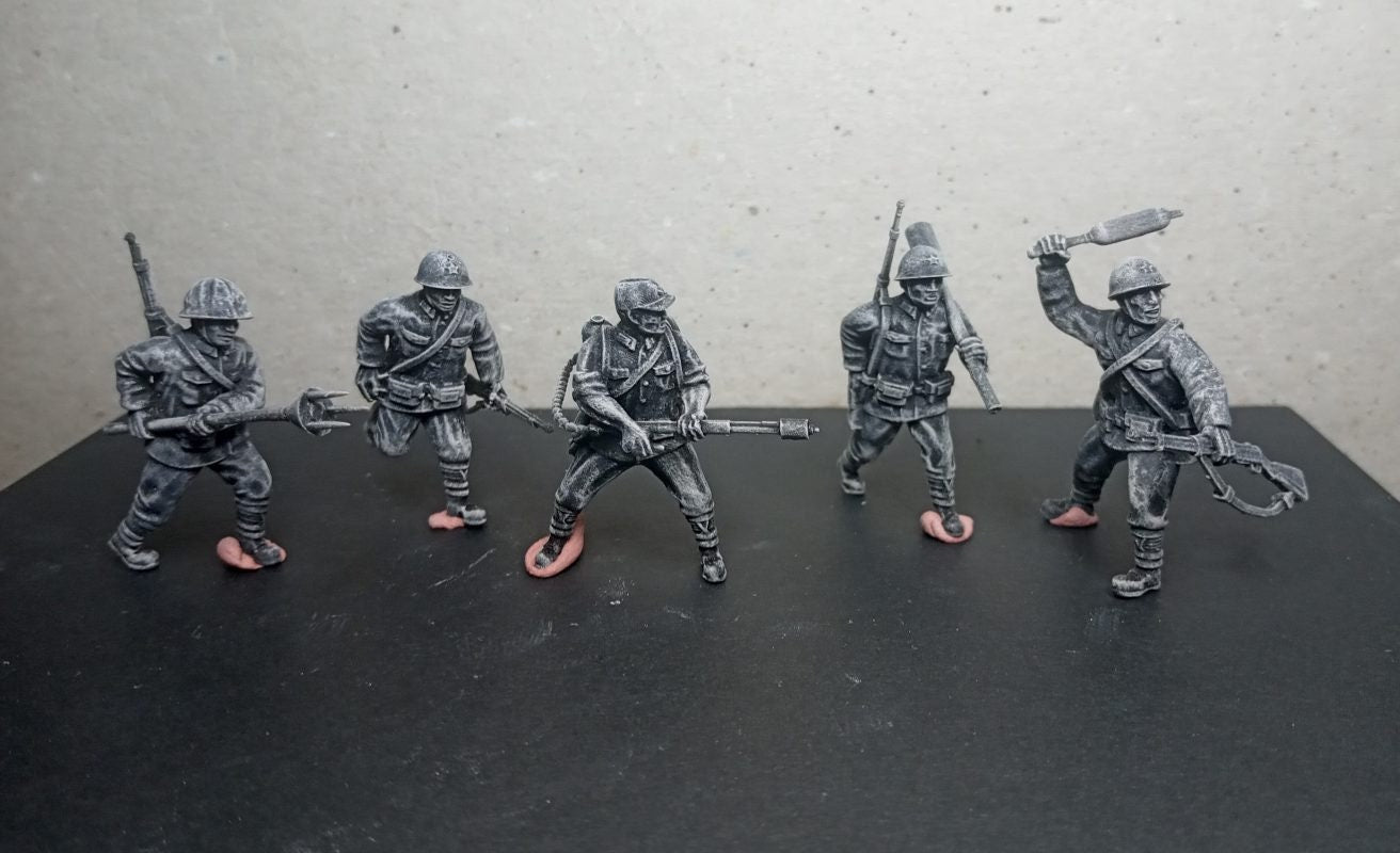 WWII Japanese Demolition Team (5 models) Various Scales Historical Wargaming (US tariffs are pre-paid by us)