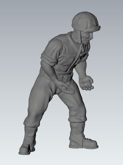WWII USMC Generic Gun Crew Set (4 models) Various Scales Historical Wargaming (US tariffs are pre-paid by us)