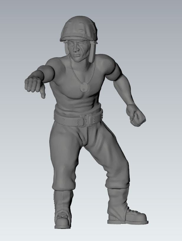 WWII USMC Generic Gun Crew Set (4 models) Various Scales Historical Wargaming