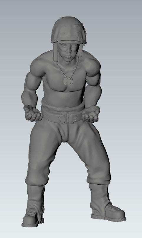 WWII USMC Generic Gun Crew Set (4 models) Various Scales Historical Wargaming