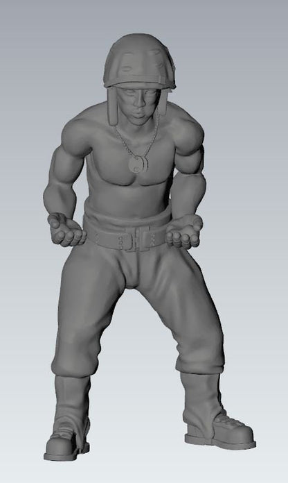 WWII USMC Generic Gun Crew Set (4 models) Various Scales Historical Wargaming