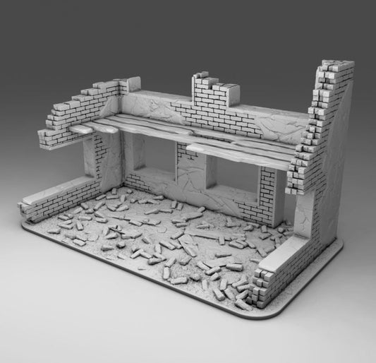 Wargaming Terrain Collapsed Building Various Scales Historical Wargaming