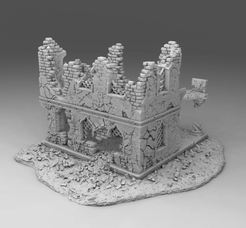 Wargaming Terrain Damaged Arab Building 4 Various Scales Historical Wargaming