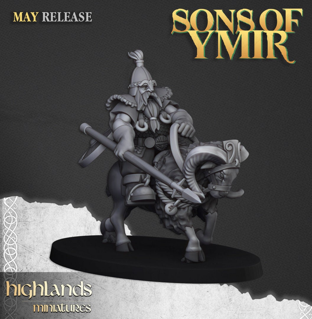 28mmHighland Miniatures Mounted Dwarfs (10) suitable for WFB AOS