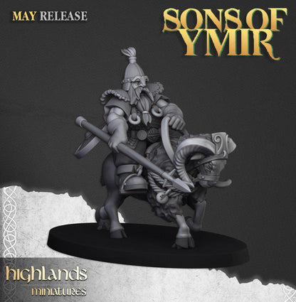 28mmHighland Miniatures Mounted Dwarfs (10) suitable for WFB AOS