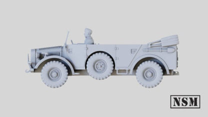 WWII German Horch 108 Heavy Field Car with Driver Various Scales