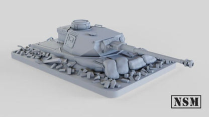 WWII German Panzerturm – Dug in Panzer IV Various Scales Historical Wargaming (US tariffs are pre-paid by us)