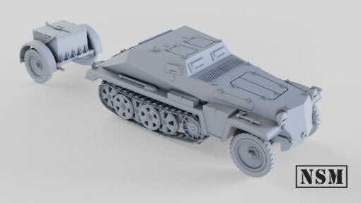 WWII German Sd.kfz 252 Armoured Ammunition Carrier with a Tow Various Scales Historical Wargaming