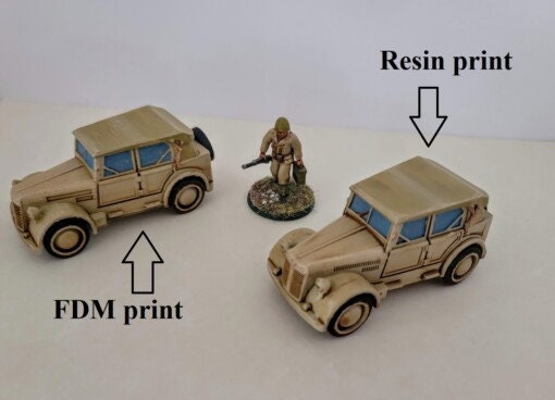 WWII Italian Fiat 508 Coloniale Car Various Scales Historical Wargaming (1 model) (US tariffs are pre-paid by us)