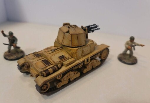 WWII Italian M15-42 tank + AA turret Various Scales Historical Wargaming