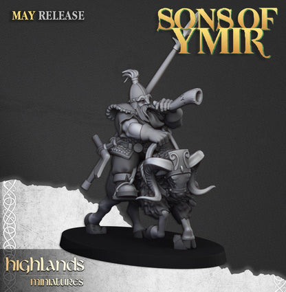 28mmHighland Miniatures Mounted Dwarfs (10) suitable for WFB AOS