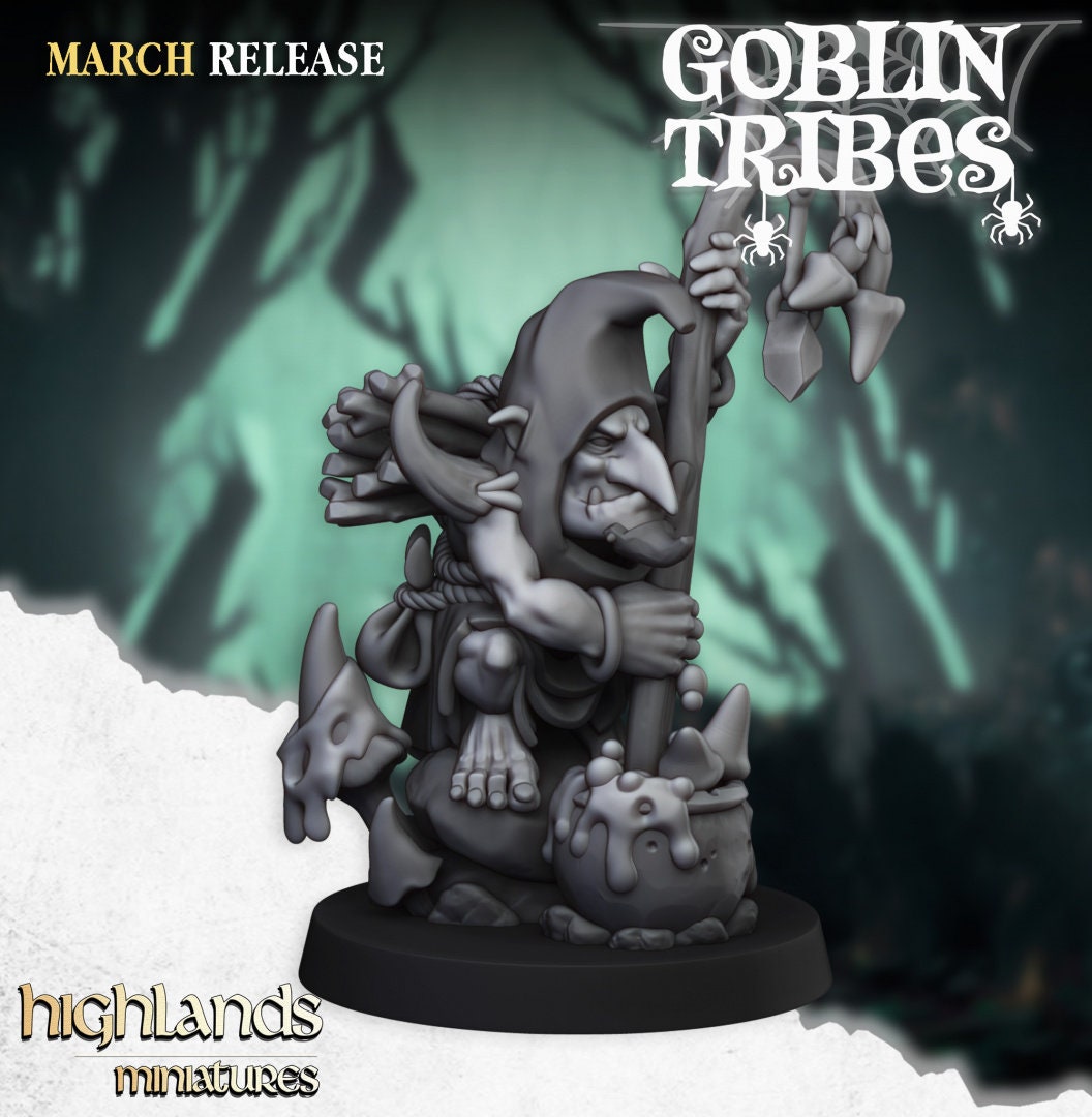 Highland Miniatures Swamp Goblin Shaman Various Scales Historical Wargaming