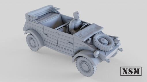 WWII German Kubelwagen Car with Driver Various Scales Historical Wargaming
