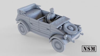 WWII German Kubelwagen Car with Driver Various Scales Historical Wargaming (US tariffs are pre-paid by us)