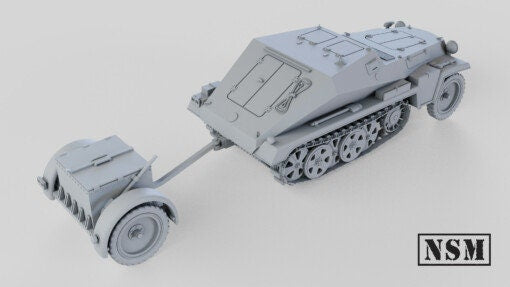 WWII German Sd.kfz 252 Armoured Ammunition Carrier with a Tow Various Scales Historical Wargaming