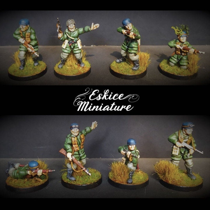 WWII German Fallschirmjager Squad (10 models) Various Scales Historical Wargaming