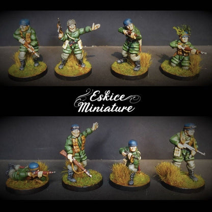 WWII German Fallschirmjager Squad (10 models) Various Scales Historical Wargaming
