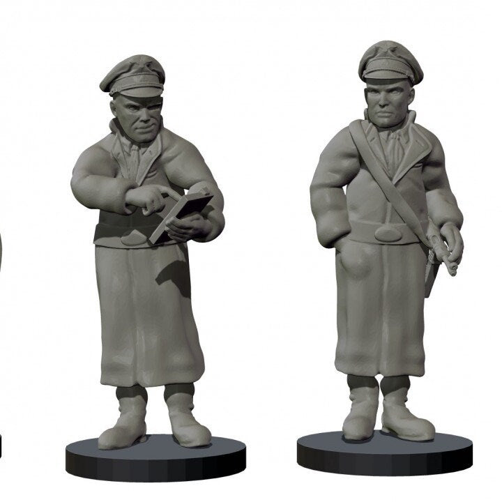 WWII German Gestapo Officers (4 models) Various Scales Historical Wargaming (US tariffs are pre-paid by us)