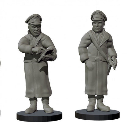 WWII German Gestapo Officers (4 models) Various Scales Historical Wargaming
