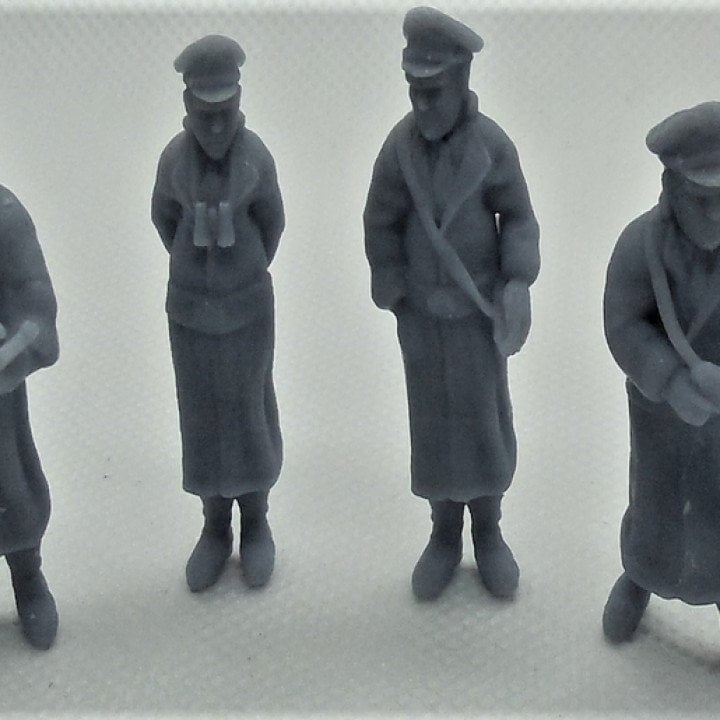 WWII German Gestapo Officers (4 models) Various Scales Historical Wargaming (US tariffs are pre-paid by us)