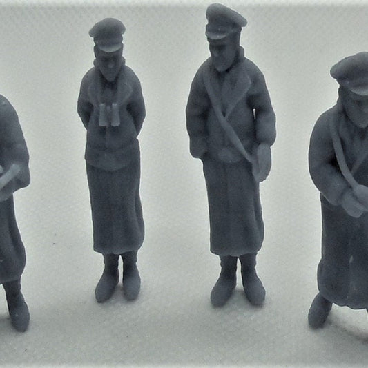 WWII German Gestapo Officers (4 models) Various Scales Historical Wargaming (US tariffs are pre-paid by us)