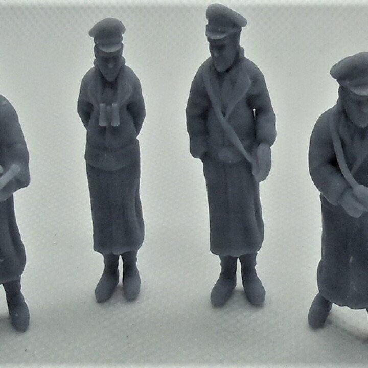 WWII German Gestapo Officers (4 models) Various Scales Historical Wargaming